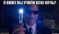 я вижу вы учили всю ночь? 