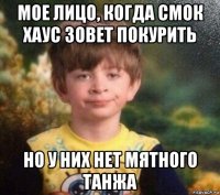 мое лицо, когда смок хаус зовет покурить но у них нет мятного танжа