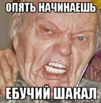 опять начинаешь ебучий шакал