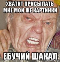 хватит присылать мне мои же картинки ебучий шакал