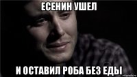 есенин ушел и оставил роба без еды