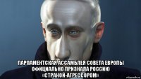  парламентская ассамблея совета европы официально признала россию «страной-агрессором»
