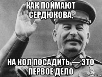 как поймают сердюкова, на кол посадить — это первое дело