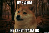 ну и дела не тянет гта на пк