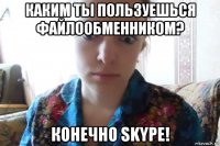 каким ты пользуешься файлообменником? конечно skype!