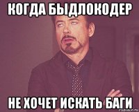 когда быдлокодер не хочет искать баги