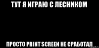 тут я играю с лесником просто print screen не сработал
