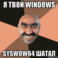 я твой windows syswow64 шатал