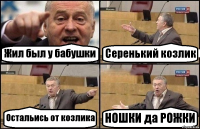 Жил был у бабушки Серенький козлик Остальись от козлика НОШКИ да РОЖКИ