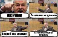 Иж купил Раз менты не догнали Второй раз соснули На третий вообще не погнались