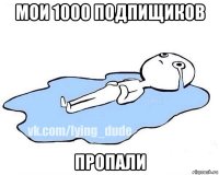 мои 1000 подпищиков пропали