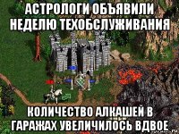 астрологи объявили неделю техобслуживания количество алкашей в гаражах увеличилось вдвое