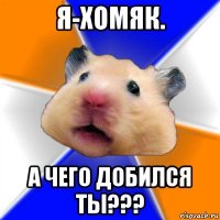 я-хомяк. а чего добился ты???