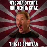 что?на стекле наклейка бпае this is spartaa