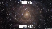 тайгиб поумнел