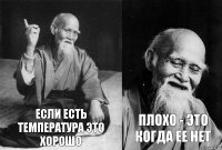 Если есть температура это хорошо Плохо - это когда ее нет