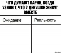 Что думают парни, когда узнают, что 2 девушки живут вместе  