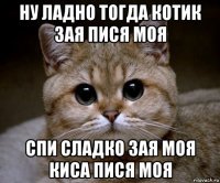 ну ладно тогда котик зая пися моя спи сладко зая моя киса пися моя