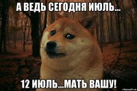 а ведь сегодня июль... 12 июль...мать вашу!