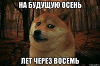 на будущую осень лет через восемь