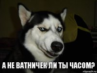 А не ватничек ли ты часом?