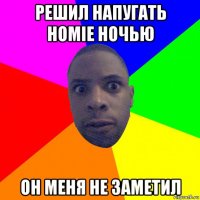 решил напугать homie ночью он меня не заметил