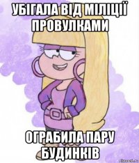 убігала від міліції провулками ограбила пару будинків