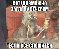 кот! возможно загляну вечером *если все сложится