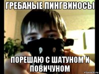 гребаные пингвиносы порешаю с шатуном и повичуном