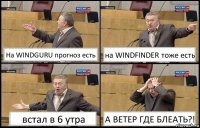 На WINDGURU прогноз есть на WINDFINDER тоже есть встал в 6 утра А ВЕТЕР ГДЕ БЛЕАТЬ?!