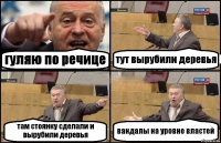 гуляю по речице тут вырубили деревья там стоянку сделали и вырубили деревья вандалы на уровне властей