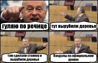 гуляю по речице тут вырубили деревья там сделали стоянку и вырубили деревья Вандалы на официальном уровне