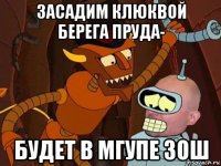 засадим клюквой берега пруда- будет в мгупе зош