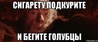 сигарету подкурите и бегите голубцы