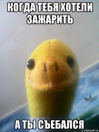 когда тебя хотели зажарить а ты съебался