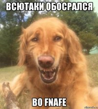 всютаки обосрался во fnafe