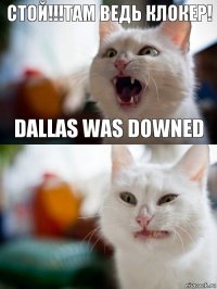 Стой!!!Там ведь клокер! Dallas was downed