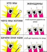 кто мы женщины чего мы хотим чтоб мужики дарили на розы зачем они нам чтоб дат мужику по лицу