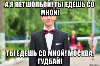 а я петшопбой! ты едешь со мной! ты едешь со мной! москва, гудбай!