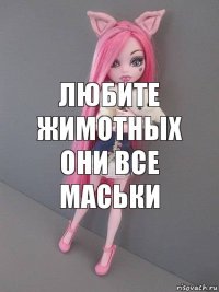 любите жимотных они все маськи