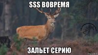 sss вовремя зальет серию