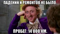 падений и ремонтов не было. пробег: 14 000 км.