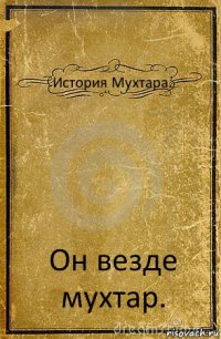 История Мухтара. Он везде мухтар.