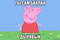 ты сам баклан дырявый