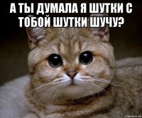 а ты думала я шутки с тобой шутки шучу? 