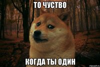 то чуство когда ты один