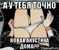 а у тебя точно новая акустика дома??