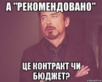 а "рекомендовано" це контракт чи бюджет?