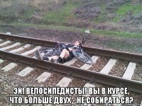  эй! велосипедисты! вы в курсе, что больше двух - не собираться?