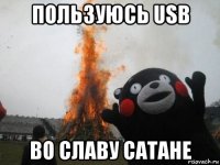 пользуюсь usb во славу сатане